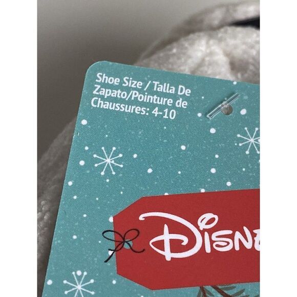 Disney Mickey Mouse SanTa Hat Snuggle Toes No Slip Slipper Socks Women’s Sz 4-10 - Picture 6 of 11